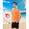 image:imageRoadbox Mens UPF 50 Swim Shirts Short Sleeve UV Sun Protection Rash Guard TShirt Quick Dry Water Surfing Beach TeesBright Orange