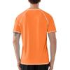 image:imageRoadbox Mens UPF 50 Swim Shirts Short Sleeve UV Sun Protection Rash Guard TShirt Quick Dry Water Surfing Beach TeesBright Orange