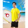 image:imageRoadbox Mens UPF 50 Swim Shirts Short Sleeve UV Sun Protection Rash Guard TShirt Quick Dry Water Surfing Beach TeesGolden Yellow