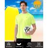 image:imageRoadbox Mens UPF 50 Swim Shirts Short Sleeve UV Sun Protection Rash Guard TShirt Quick Dry Water Surfing Beach TeesLemon Yellow
