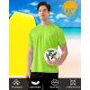 image:imageRoadbox Mens UPF 50 Swim Shirts Short Sleeve UV Sun Protection Rash Guard TShirt Quick Dry Water Surfing Beach TeesLime Green