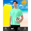 image:imageRoadbox Mens UPF 50 Swim Shirts Short Sleeve UV Sun Protection Rash Guard TShirt Quick Dry Water Surfing Beach TeesSeaweed Green