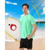 image:imageRoadbox Mens UPF 50 Swim Shirts Short Sleeve UV Sun Protection Rash Guard TShirt Quick Dry Water Surfing Beach TeesSeaweed Green