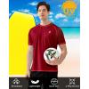 image:imageRoadbox Mens UPF 50 Swim Shirts Short Sleeve UV Sun Protection Rash Guard TShirt Quick Dry Water Surfing Beach TeesTomato Red