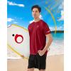 image:imageRoadbox Mens UPF 50 Swim Shirts Short Sleeve UV Sun Protection Rash Guard TShirt Quick Dry Water Surfing Beach TeesTomato Red