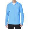 image:imageRoadbox Mens UPF 50 Sun Protection Hoodie Jacket Lightweight Zip Fishing Hiking UV Shirts with Pockets and ThumbholesSky Blue