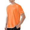 image:imageRoadbox Mens UPF 50 Swim Shirts Short Sleeve UV Sun Protection Rash Guard TShirt Quick Dry Water Surfing Beach TeesBright Orange