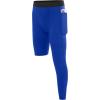 image:imageBoys Compression One Leg 34 Tights Youth Single Leggings for Basketball Running Kids Athletic Pants Capri with PocketsBlue