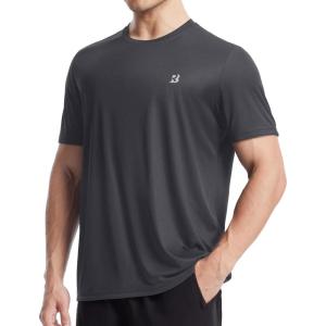 image:imageRoadbox Mens UPF 50 Swim Shirts UV Sun Protection Rash Guard Short Sleeve Surfing Hiking Fishing Beach Quick Dry TShirtsDark Gray