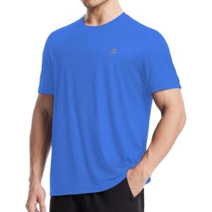 image:imageRoadbox Mens UPF 50 Swim Shirts UV Sun Protection Rash Guard Short Sleeve Surfing Hiking Fishing Beach Quick Dry TShirtsLake Orchid