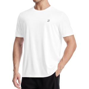 image:imageRoadbox Mens UPF 50 Swim Shirts UV Sun Protection Rash Guard Short Sleeve Surfing Hiking Fishing Beach Quick Dry TShirtsWhite