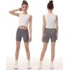 image:imageRoadbox Girls Volleyball Spandex Shorts 5 Youth Bike Athletic Compression Shorts for Gymnastics Dance Yoga with PocketsDark Gray