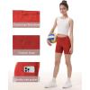 image:imageRoadbox Girls Volleyball Spandex Shorts 5 Youth Bike Athletic Compression Shorts for Gymnastics Dance Yoga with PocketsRed