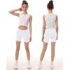image:imageRoadbox Girls Volleyball Spandex Shorts 5 Youth Bike Athletic Compression Shorts for Gymnastics Dance Yoga with PocketsWhite