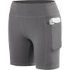 image:imageRoadbox Girls Volleyball Spandex Shorts 5 Youth Bike Athletic Compression Shorts for Gymnastics Dance Yoga with PocketsDark Gray