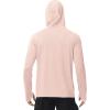 image:imageRoadbox Mens UPF 50 Fishing Shirts Long Sleeve UV Sun Hoodie Hiking Running Swim Athletic Workout ShirtA02light Salmon
