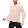 image:imageRoadbox Mens UPF 50 Fishing Shirts Long Sleeve UV Sun Hoodie Hiking Running Swim Athletic Workout ShirtA02light Salmon
