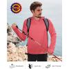 image:imageRoadbox Mens UPF 50 Fishing Shirts Long Sleeve UV Sun Hoodie Hiking Running Swim Athletic Workout ShirtA02rustic Red