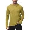 image:imageRoadbox Mens UPF 50 Fishing Shirts Long Sleeve UV Sun Hoodie Hiking Running Swim Athletic Workout ShirtA02mustard Yellow