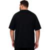 image:imageMens Big and Tall Swim Shirts UPF 50 Sun Protection Short Sleeve Rash Guard Quick Dry TShirt for Beach and SurfingBlack
