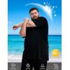image:imageMens Big and Tall Swim Shirts UPF 50 Sun Protection Short Sleeve Rash Guard Quick Dry TShirt for Beach and SurfingBlack