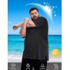 image:imageMens Big and Tall Swim Shirts UPF 50 Sun Protection Short Sleeve Rash Guard Quick Dry TShirt for Beach and SurfingCharcoal Gray