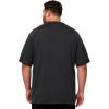 image:imageMens Big and Tall Swim Shirts UPF 50 Sun Protection Short Sleeve Rash Guard Quick Dry TShirt for Beach and SurfingCharcoal Gray