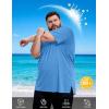 image:imageMens Big and Tall Swim Shirts UPF 50 Sun Protection Short Sleeve Rash Guard Quick Dry TShirt for Beach and SurfingMedium Blue