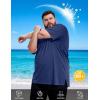image:imageMens Big and Tall Swim Shirts UPF 50 Sun Protection Short Sleeve Rash Guard Quick Dry TShirt for Beach and SurfingNavy Blue