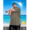 image:imageMens Big and Tall Swim Shirts UPF 50 Sun Protection Short Sleeve Rash Guard Quick Dry TShirt for Beach and SurfingSage Green