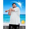 image:imageMens Big and Tall Swim Shirts UPF 50 Sun Protection Short Sleeve Rash Guard Quick Dry TShirt for Beach and SurfingWhite
