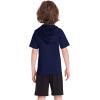 image:imageRoadbox Boys Short Sleeve Hoodie Athletic Quick Dry Hooded T Shirts Lightweight Youth Pullover Sweatshirt for Workout Sport02 Navy Blue