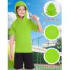 image:imageRoadbox Boys Short Sleeve Hoodie Athletic Quick Dry Hooded T Shirts Lightweight Youth Pullover Sweatshirt for Workout Sport04 Green