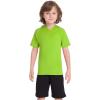 image:imageRoadbox Boys Short Sleeve Hoodie Athletic Quick Dry Hooded T Shirts Lightweight Youth Pullover Sweatshirt for Workout Sport04 Green