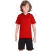image:imageRoadbox Boys Short Sleeve Hoodie Athletic Quick Dry Hooded T Shirts Lightweight Youth Pullover Sweatshirt for Workout Sport05 Red