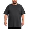 image:imageMens Big and Tall Swim Shirts UPF 50 Sun Protection Short Sleeve Rash Guard Quick Dry TShirt for Beach and SurfingCharcoal Gray