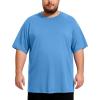 image:imageMens Big and Tall Swim Shirts UPF 50 Sun Protection Short Sleeve Rash Guard Quick Dry TShirt for Beach and SurfingMedium Blue