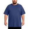image:imageMens Big and Tall Swim Shirts UPF 50 Sun Protection Short Sleeve Rash Guard Quick Dry TShirt for Beach and SurfingNavy Blue