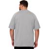 image:imageMens Big and Tall Swim Shirts UPF 50 Sun Protection Short Sleeve Rash Guard Quick Dry TShirt for Beach and SurfingEco Gray