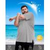 image:imageMens Big and Tall Swim Shirts UPF 50 Sun Protection Short Sleeve Rash Guard Quick Dry TShirt for Beach and SurfingEco Gray