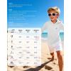 image:imageRoadbox Boys Rash Guard Hooded Shirt Kids UPF 50 Long Sleeve Hoodie Youth UV Sun Protection Fishing Beach Shirts05white