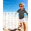 image:imageRoadbox Boys Rash Guard Hooded Shirt Kids UPF 50 Long Sleeve Hoodie Youth UV Sun Protection Fishing Beach Shirts14heather Gray