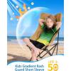 image:imageRoadbox Boys Rash Guard Short Sleeve Swim Shirt UPF 50 Sun Protection Kids Quick Dry Rashguard Water Shirt for Surf Beach06 Black Green Gradient