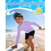 image:imageRoadbox Boys UPF 50 Rash Guard Swim Shirt Sun Protection Long Sleeve for Kids Toddler Rashguard Athletic Surf Water ShirtsLight Purple