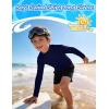 image:imageRoadbox Boys UPF 50 Rash Guard Swim Shirt Sun Protection Long Sleeve for Kids Toddler Rashguard Athletic Surf Water ShirtsNavy