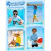 image:imageRoadbox Boys UPF 50 Rash Guard Swim Shirt Sun Protection Long Sleeve for Kids Toddler Rashguard Athletic Surf Water ShirtsSky Blue