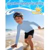 image:imageRoadbox Boys UPF 50 Rash Guard Swim Shirt Sun Protection Long Sleeve for Kids Toddler Rashguard Athletic Surf Water ShirtsSky Blue