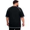 image:imageRoadbox Mens Big and Tall Swim Shirt UPF 50 Short Sleeve Rash Guard UV Sun Protection Quick Dry Water TShirts for BeachBlack