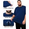 image:imageRoadbox Mens Big and Tall Swim Shirt UPF 50 Short Sleeve Rash Guard UV Sun Protection Quick Dry Water TShirts for BeachBlue