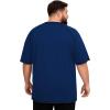 image:imageRoadbox Mens Big and Tall Swim Shirt UPF 50 Short Sleeve Rash Guard UV Sun Protection Quick Dry Water TShirts for BeachBlue